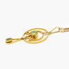 Antique Yellow Gold Peridot & Seed Pearl Lavalier