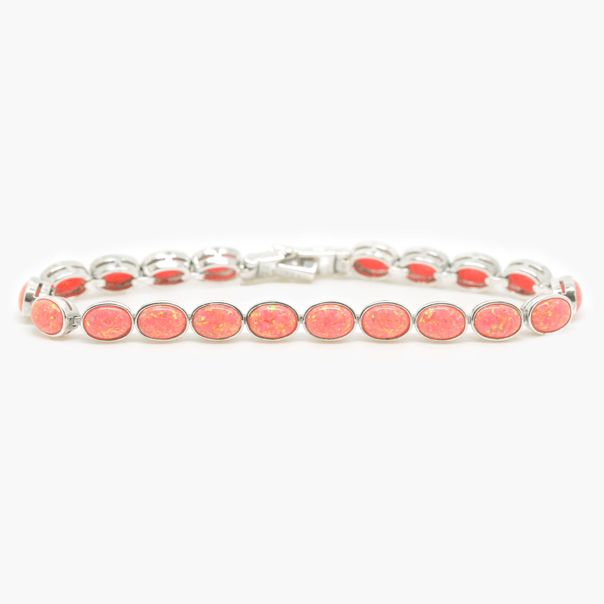 NEW Silver Pink Opal Bracelet - Jordans Jewellers
