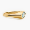 New 9 Carat Yellow Gold Blue Topaz Marquise Ring