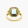 New Blue Topaz, Emerald & Diamond Ring