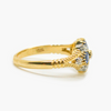 New 9 Carat Yellow Gold Sapphire and Diamond Ring