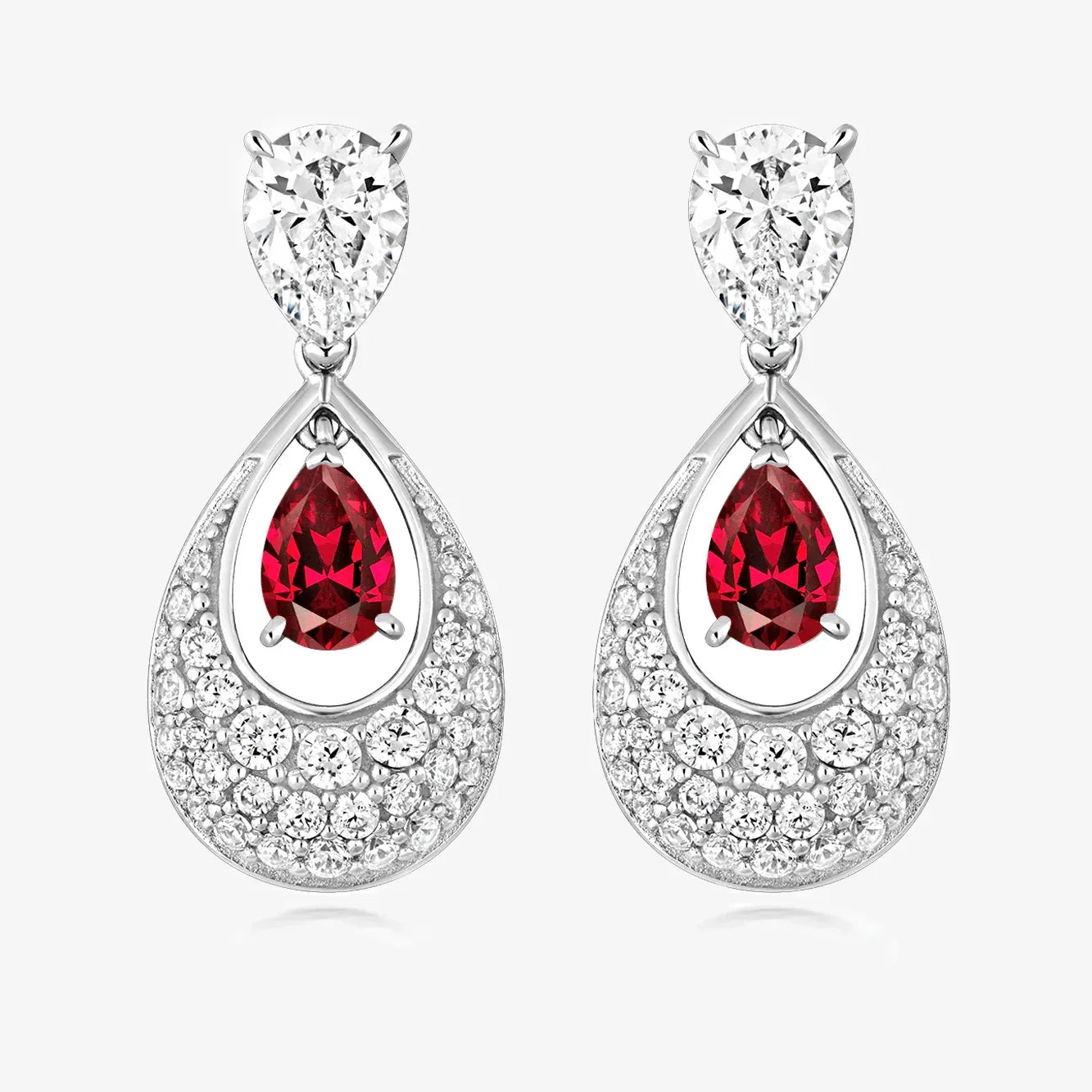 NEW Red and White Drop Earrings - Jordans Jewellers