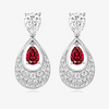 NEW Red and White Drop Earrings