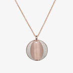 NEW Silver Brushed Cubic Zirconia Pendant Necklace - Jordans Jewellers