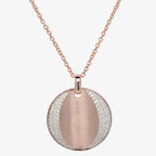 NEW Silver Brushed Cubic Zirconia Pendant Necklace - Jordans Jewellers