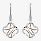 NEW Silver Rose Gold Plated Drop Earrings - Jordans Jewellers