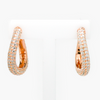 NEW Rose Gold Plated CZ Hoop Earrings