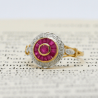 NEW 9 Carat Yellow Gold Ruby & Diamond Ring - Jordans Jewellers