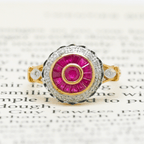 NEW 9 Carat Yellow Gold Ruby & Diamond Ring - Jordans Jewellers