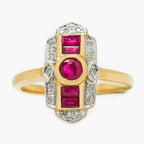 NEW 9 Carat Yellow Gold Ruby & Diamond Ring - Jordans Jewellers