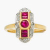 NEW 9 Carat Yellow Gold Ruby & Diamond Ring