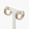 Silver Multi CZ Huggie Earrings - Jordans Jewellers