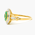 NEW 9 Carat Yellow Gold Emerald & Diamond Ring - Jordans Jewellers