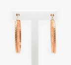 NEW 9 Carat Rose Gold Round Hoop Earrings - Jordans Jewellers