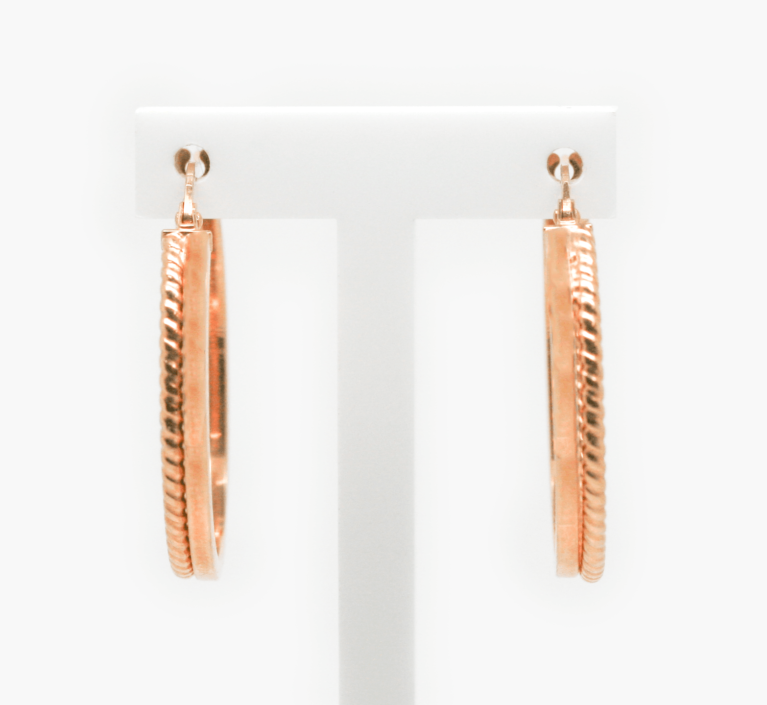 NEW 9 Carat Rose Gold Round Hoop Earrings - Jordans Jewellers