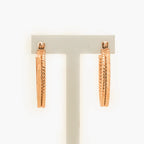 NEW 9 Carat Rose Gold Oval Hoop Earrings - Jordans Jewellers