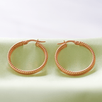 NEW 9 Carat Rose Gold Round Hoop Earrings - Jordans Jewellers