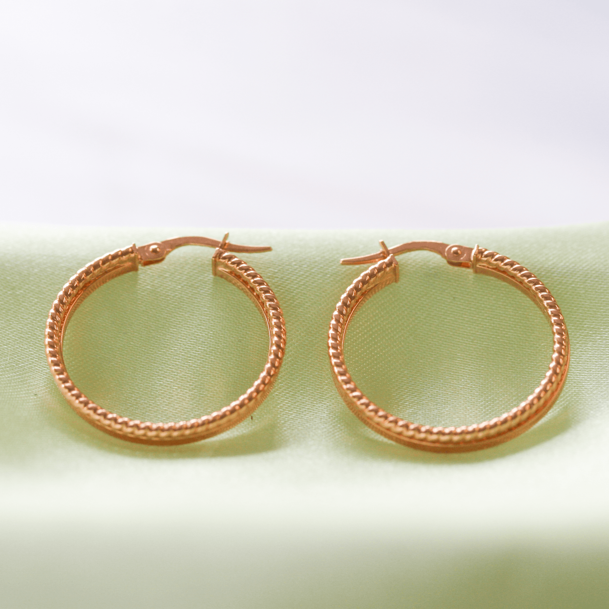 NEW 9 Carat Rose Gold Round Hoop Earrings - Jordans Jewellers