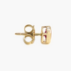 NEW 9 Carat Yellow Gold Ruby Rubover Stud Earrings