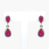 White Gold ruby earrings