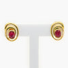 NEW 9 Carat Yellow Gold Ruby Earrings