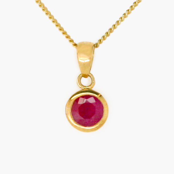 Ruby Pendant Necklace