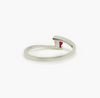 New 9 Carat White Gold Ruby Single Stone Ring