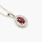 NEW 18 Carat Ruby & Diamond Pendant - Jordans Jewellers