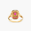 NEW Art Deco Style 9 Carat Yellow Gold Ruby & Diamond Ring
