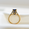 9 Carat Yellow Gold Synthetic Sapphire Ring