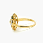 9 Carat Gold Art Deco Style Sapphire & Diamond Ring - Jordans Jewellers