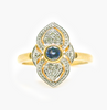 9 Carat Gold Art Deco Style Sapphire & Diamond Ring