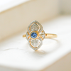9 Carat Gold Art Deco Style Sapphire & Diamond Ring lifestyle photo 