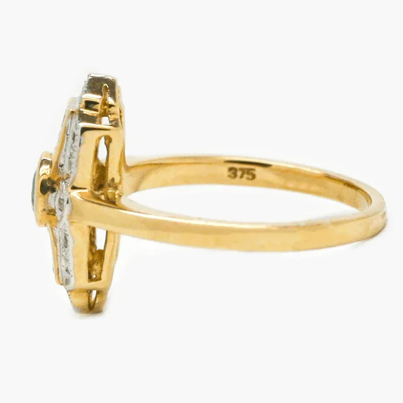 NEW 9 Carat Yellow Gold Ruby & Diamond Ring - Jordans Jewellers