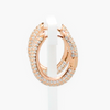 NEW Rose Gold Plated CZ Hoop Earrings