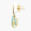 NEW 9 Carat Yellow Gold Blue Topaz Earrings