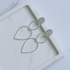 NEW Silver Double Pear Link Drop Earrings - Jordans Jewellers