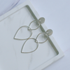 NEW Silver Double Pear Link Drop Earrings