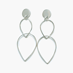 NEW Silver Double Pear Link Drop Earrings - Jordans Jewellers