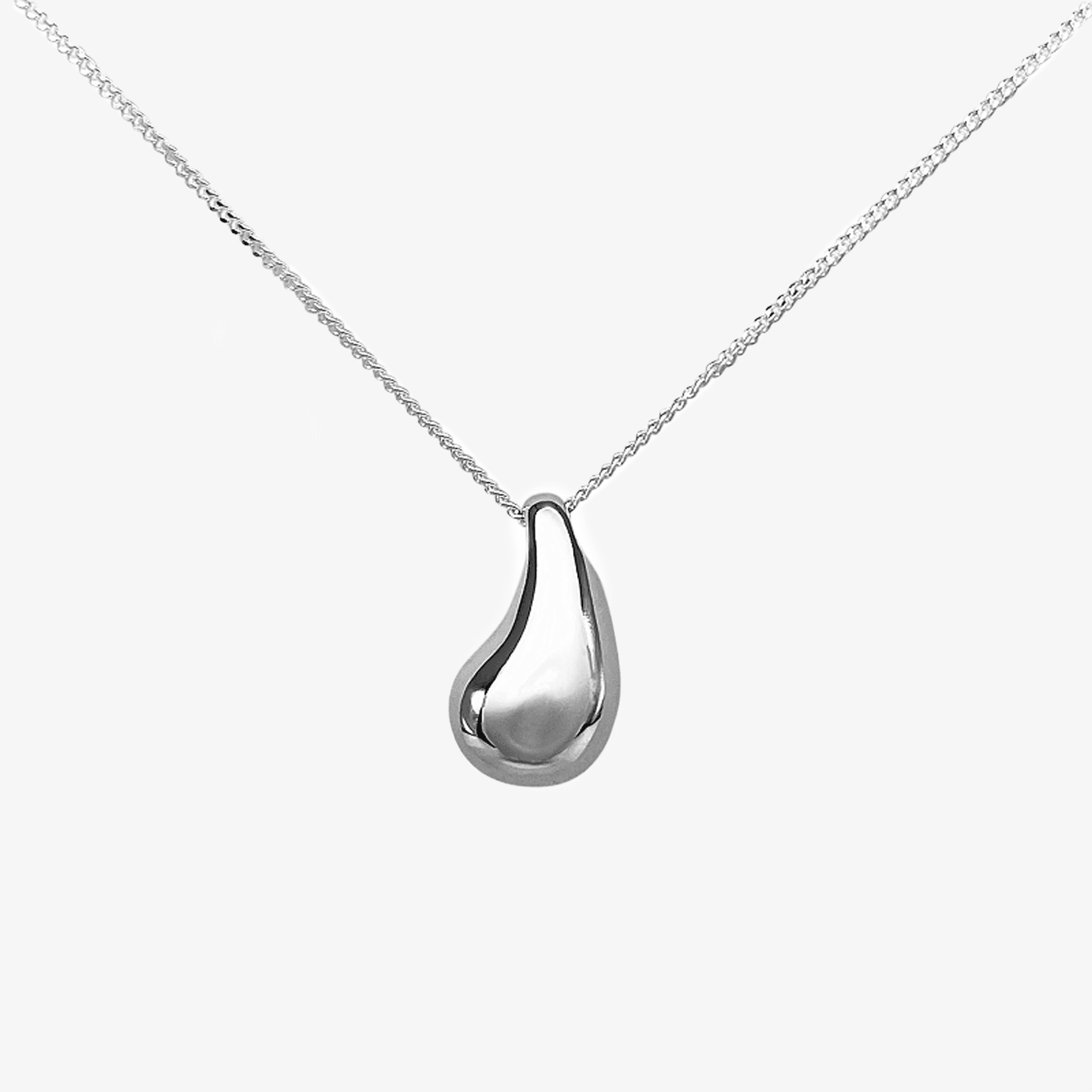 Silver teardrop 2025 pendant necklace