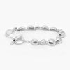 Silver polished coalstone bracelet