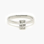 Platinum Diamond Solitaire Oval Brilliant Ring - Jordans Jewellers
