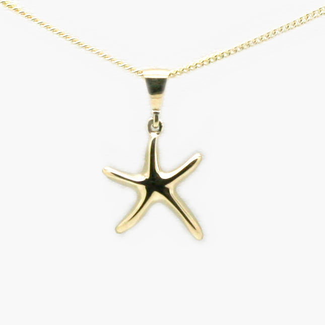 9ct Yellow Gold Starfish Necklace