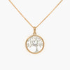 NEW 9 Carat Yellow Gold Diamond set Tree of Life Pendant Necklace