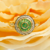 NEW 9 Carat Yellow Gold Emerald & Diamond Ring
