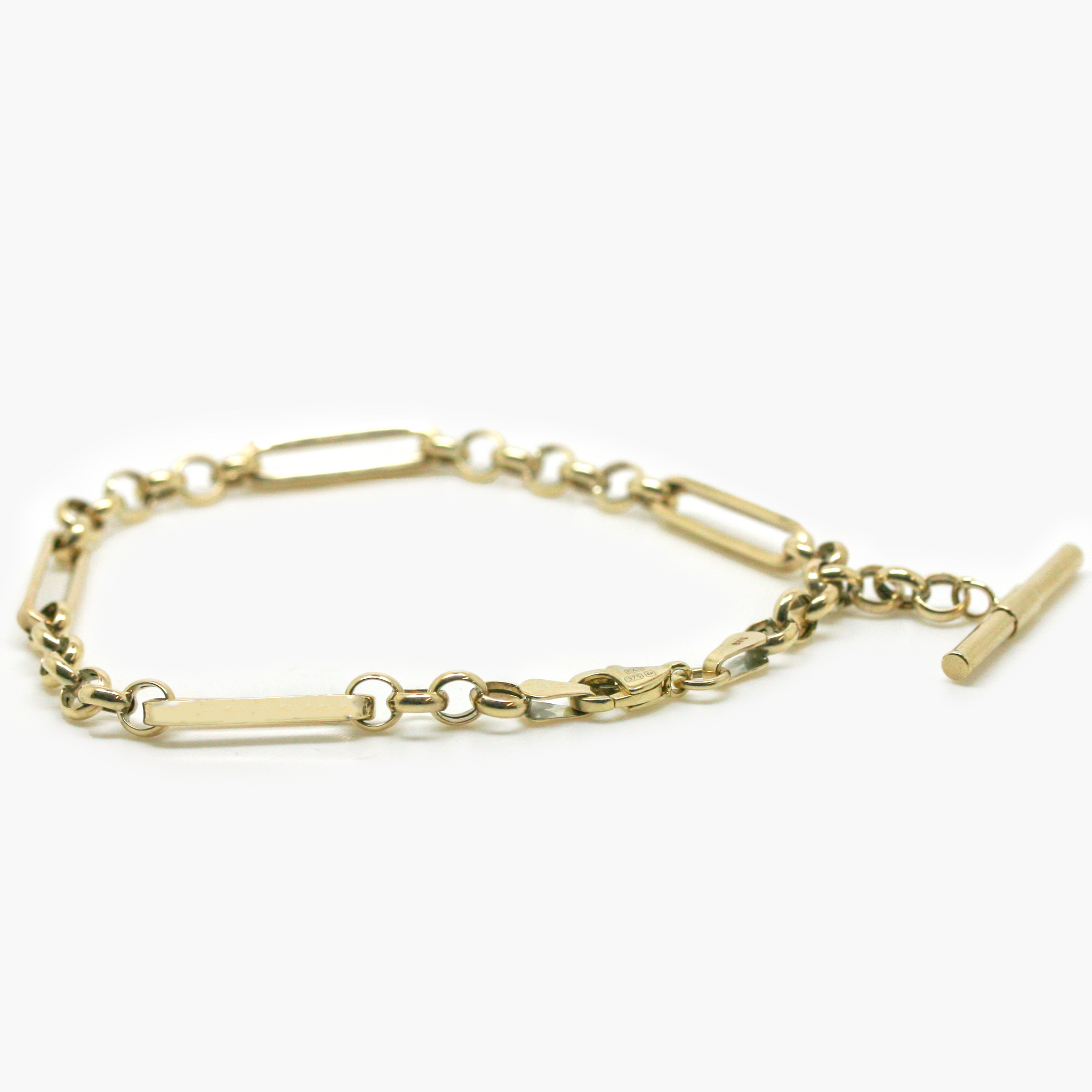 Gold t bar deals bracelet