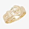 Men's 9 Carat Yellow Gold Plaited Buckle Ring