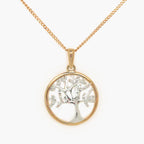 NEW 9 Carat Yellow Gold Diamond set Tree of Life Pendant Necklace - Jordans Jewellers