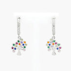 NEW Silver CZ Multi Tree of Life Earrings - Jordans Jewellers