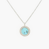 NEW Silver Necklace with Turquoise and Cubic Zirconia